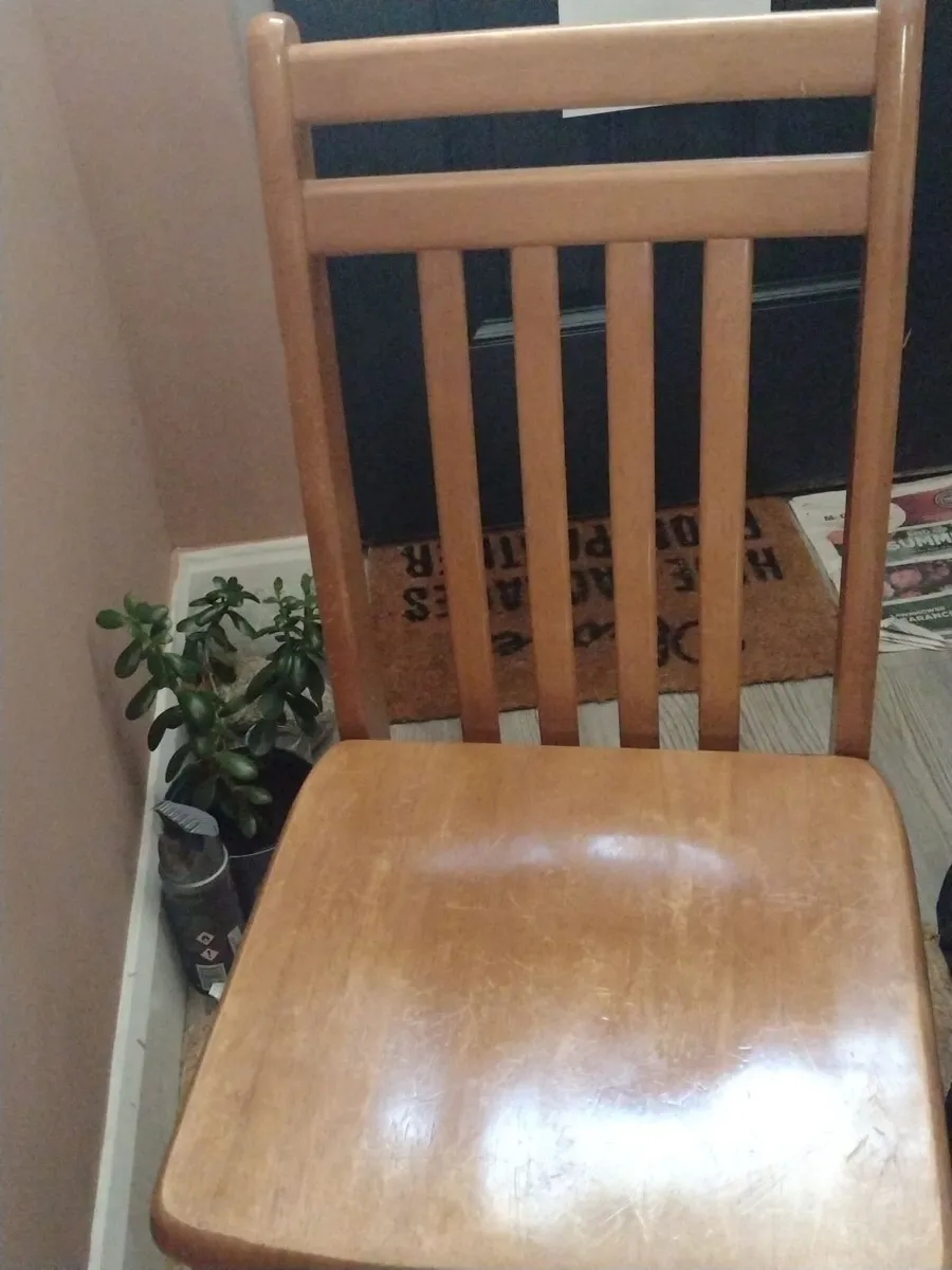 Heavy solid Oak bedroom/Hall /kitchen chair - Image 1