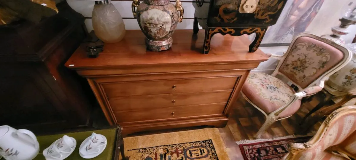 French Louis Philippe Style Cherrywood Chest of Dr - Image 4