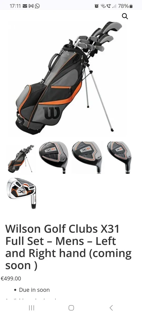 Left hand golf set Wilson X31 - Image 2