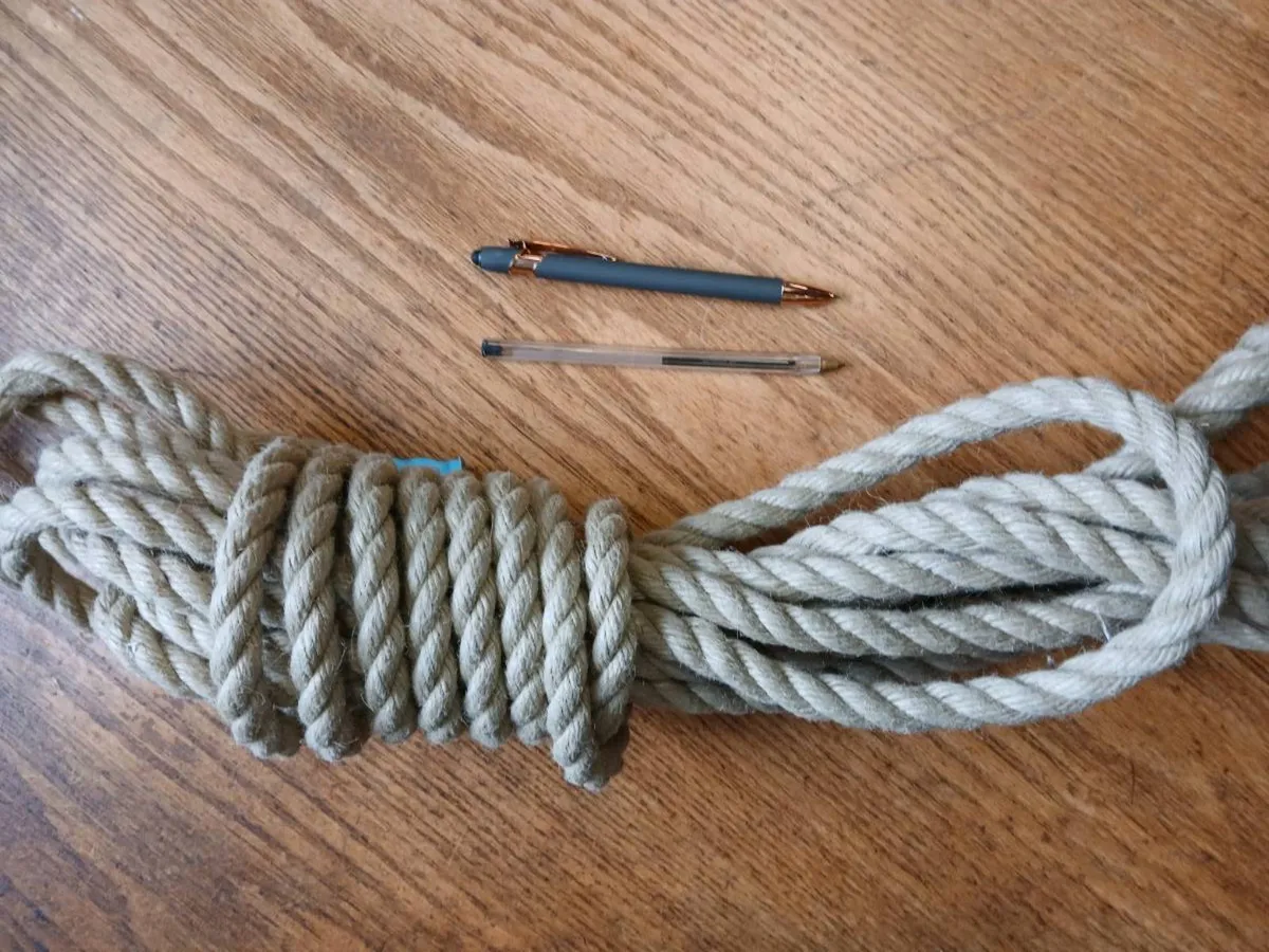 New Polyester ROPE , 8.7m of 13mm, natural  colour - Image 1
