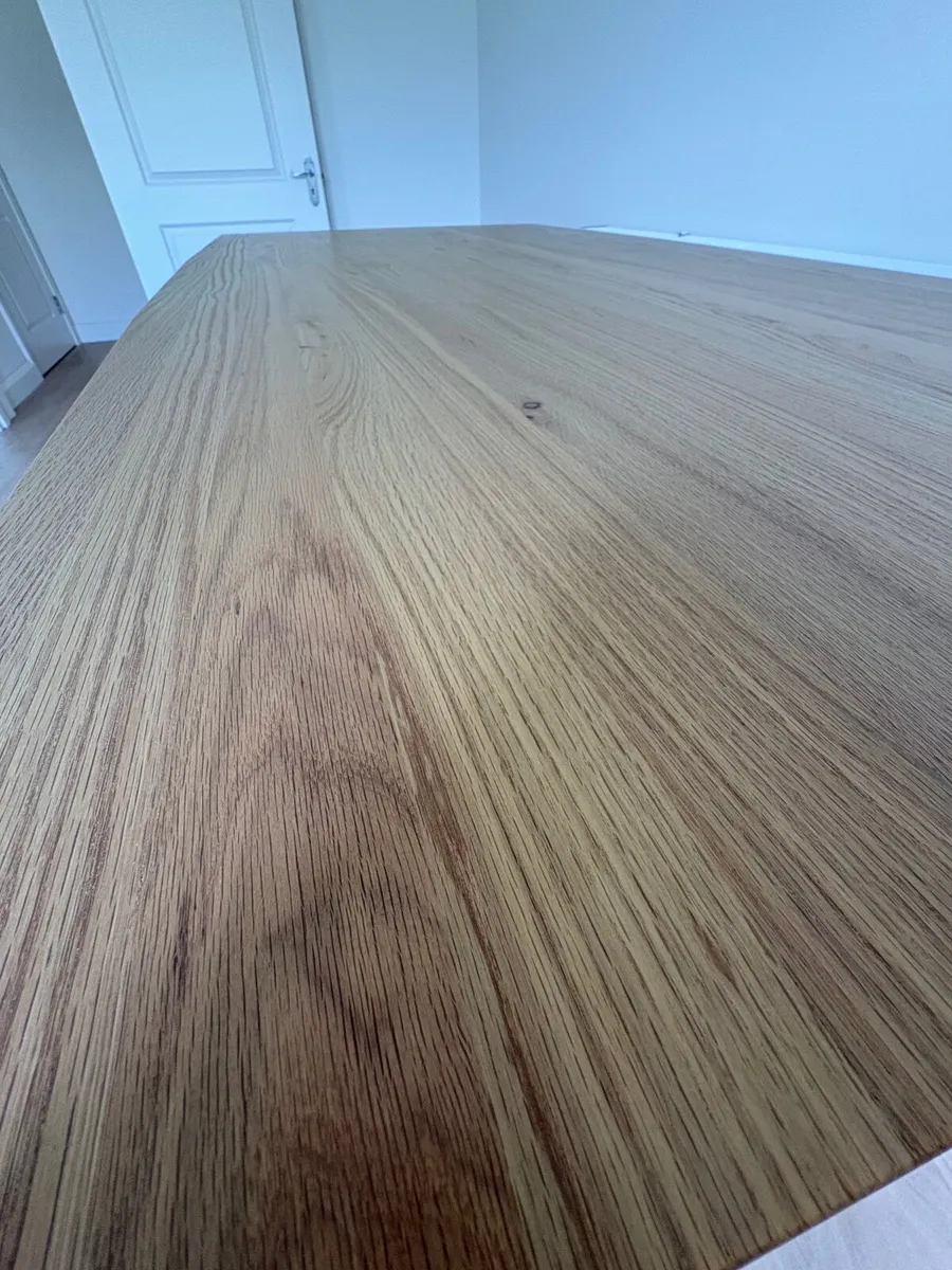 Solid Oak Dining Room Table - Image 4
