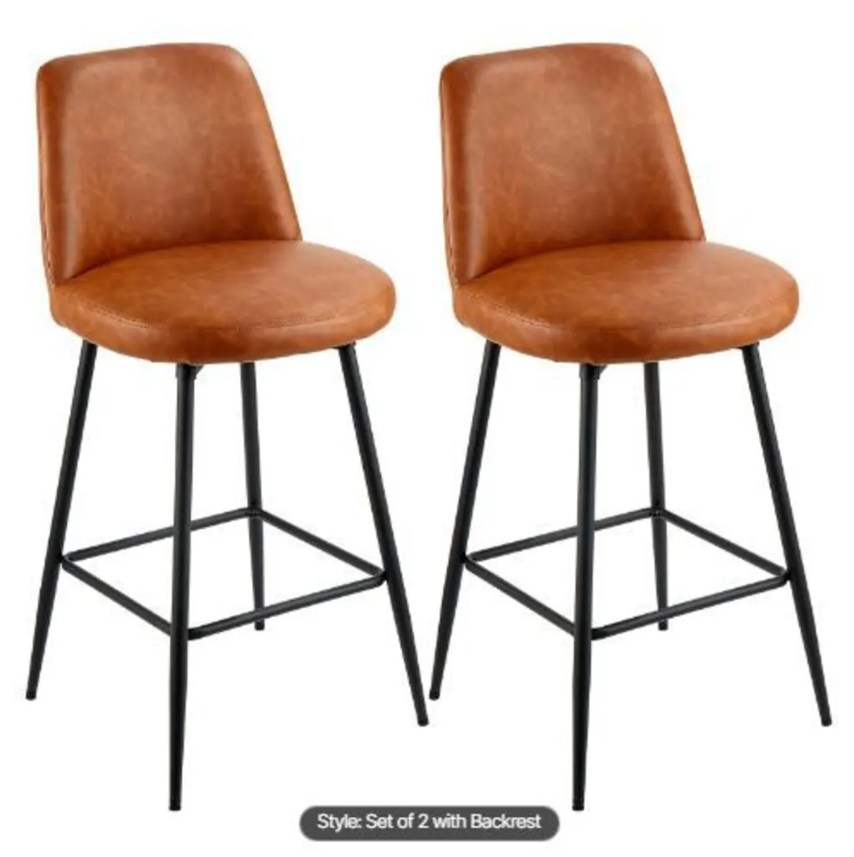 Bar Stool Set of 2, 69cm Counter Height - Image 1