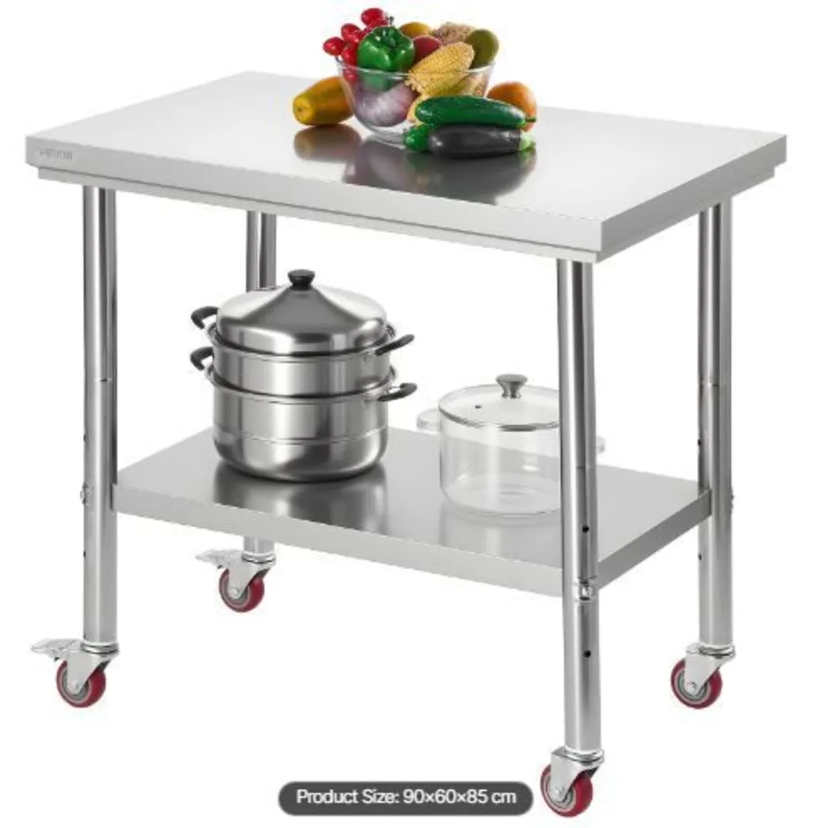Stainless Steel Table, 60 x 90 cm - Image 3