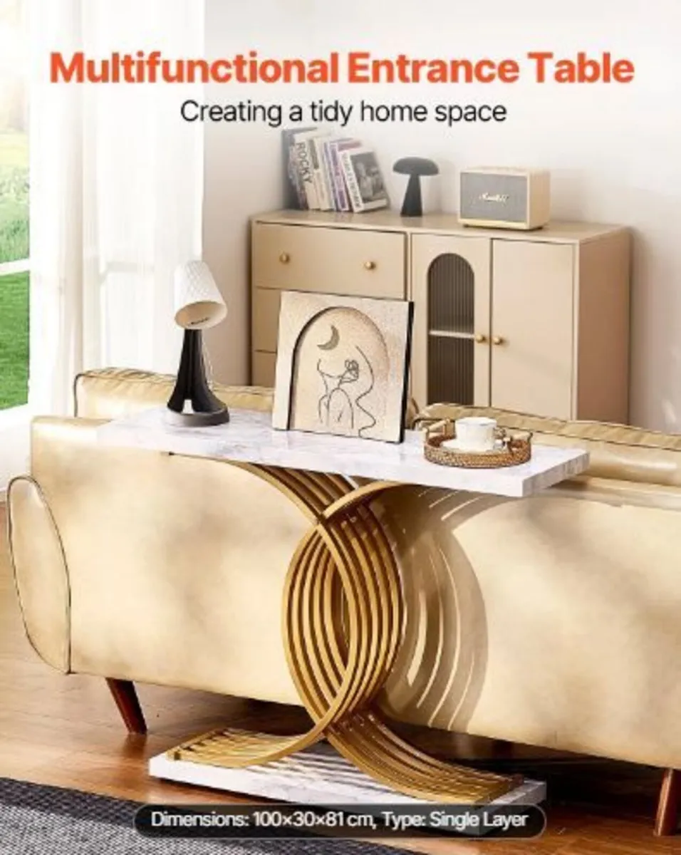 Narrow Console Sofa Table, 39.4 inches - Image 4