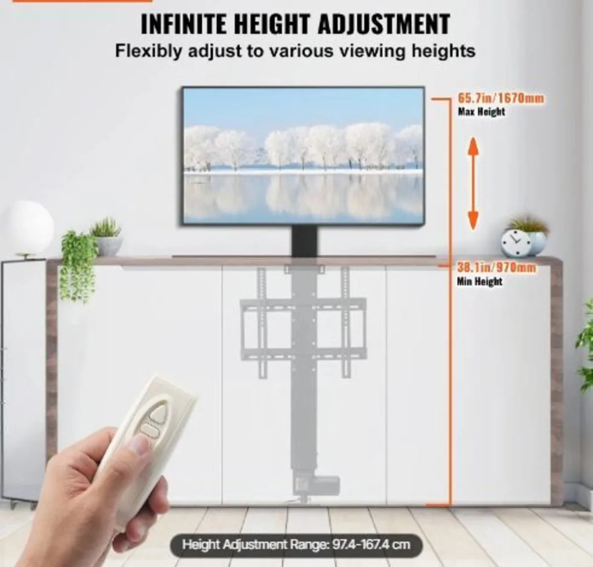Motorized TV Lift Stroke Length 71.1 cm - Image 3