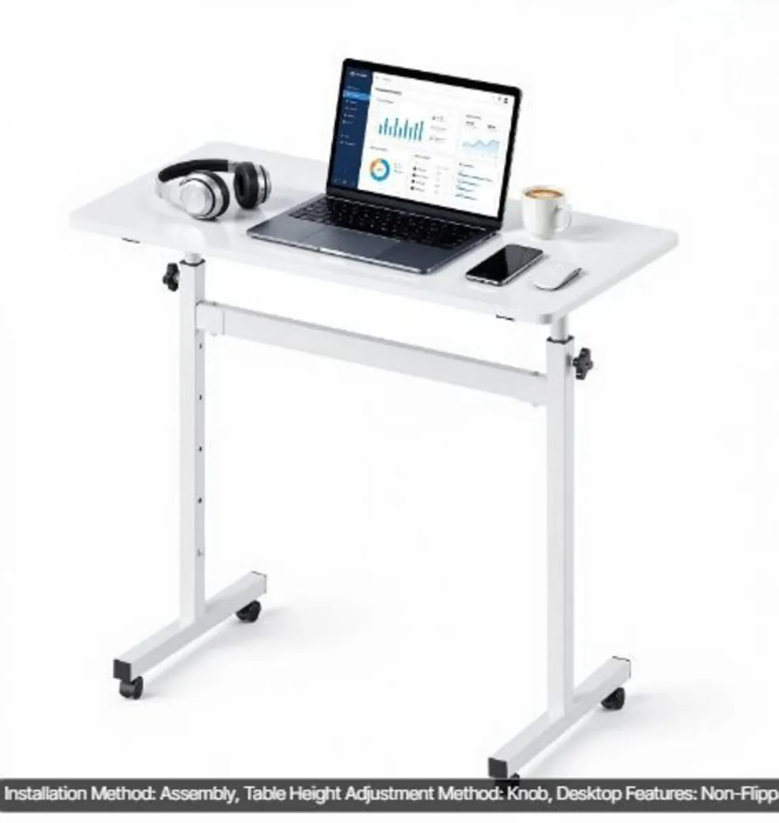 Standing Desk, Adjustable Height Mobile Stand Up - Image 3
