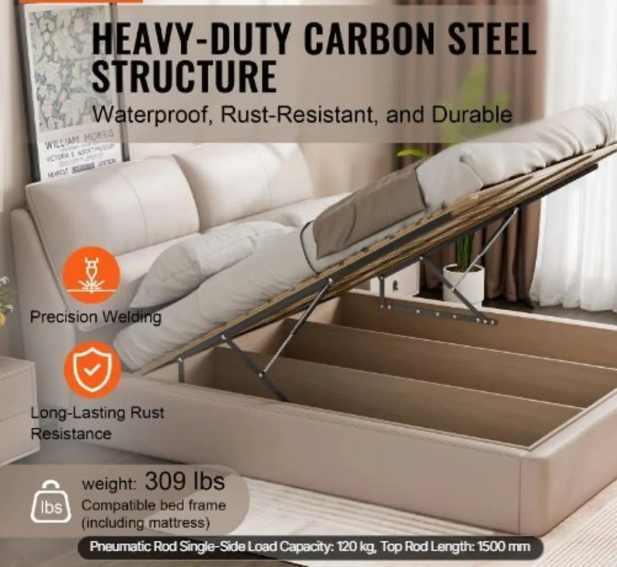 Bed Lift 149.9 cm x 200.7 cm Compatible Bed - Image 3