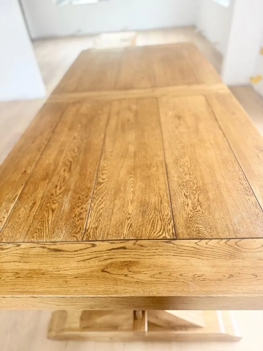 EZ Athens Solid Oak extendable dining table - Image 2