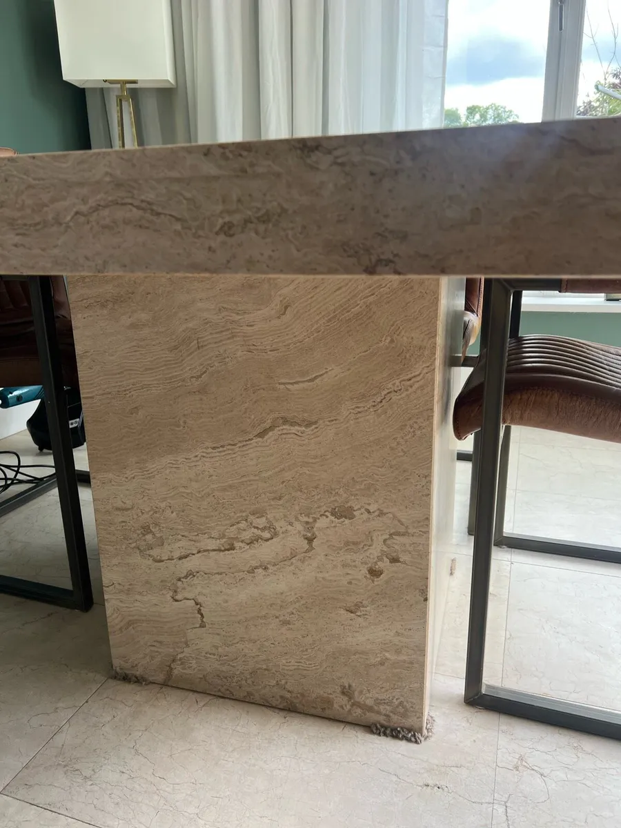 Solid Marble Square Dining Table - Image 3