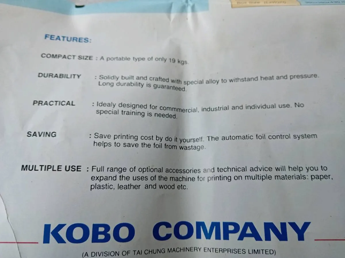 Kobo Hot Foil Printer - Image 4