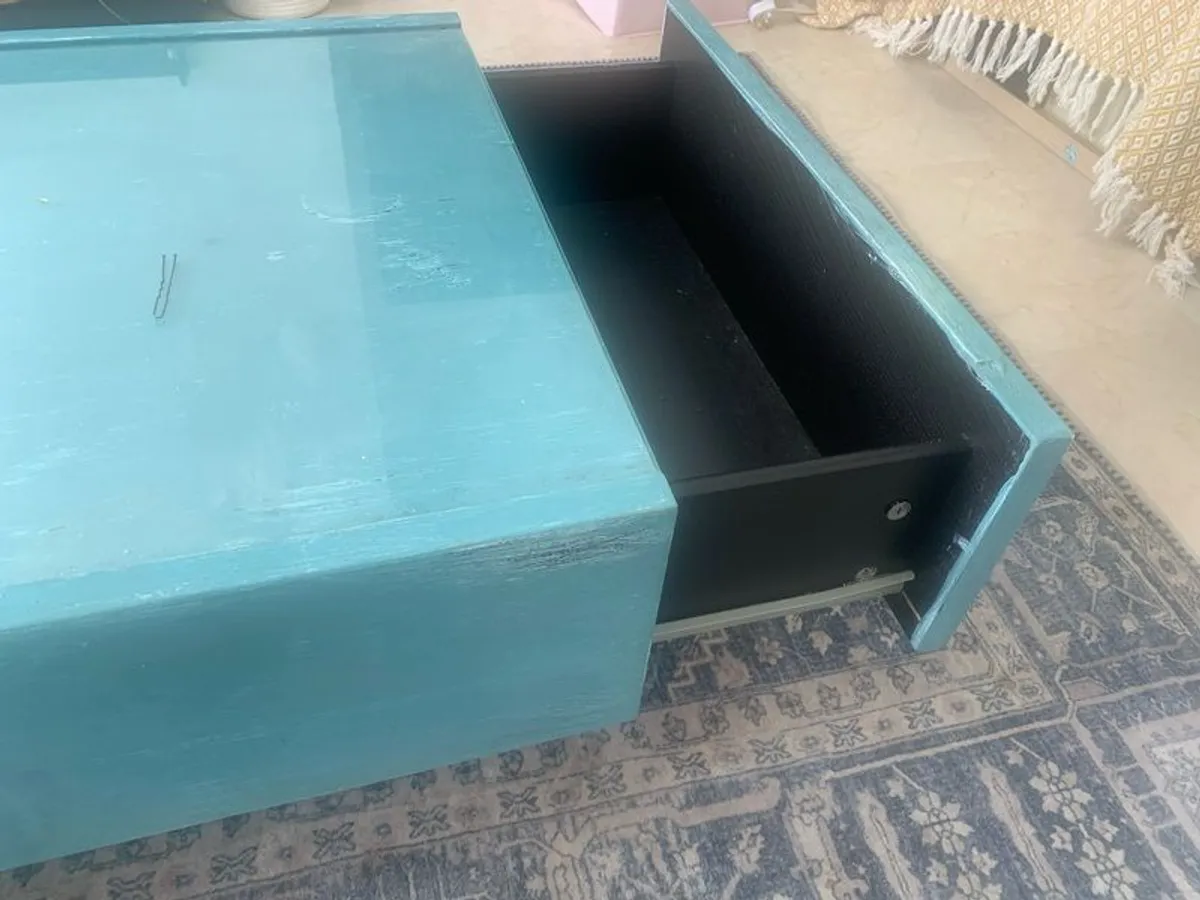 coffee table with drawers - Image 2