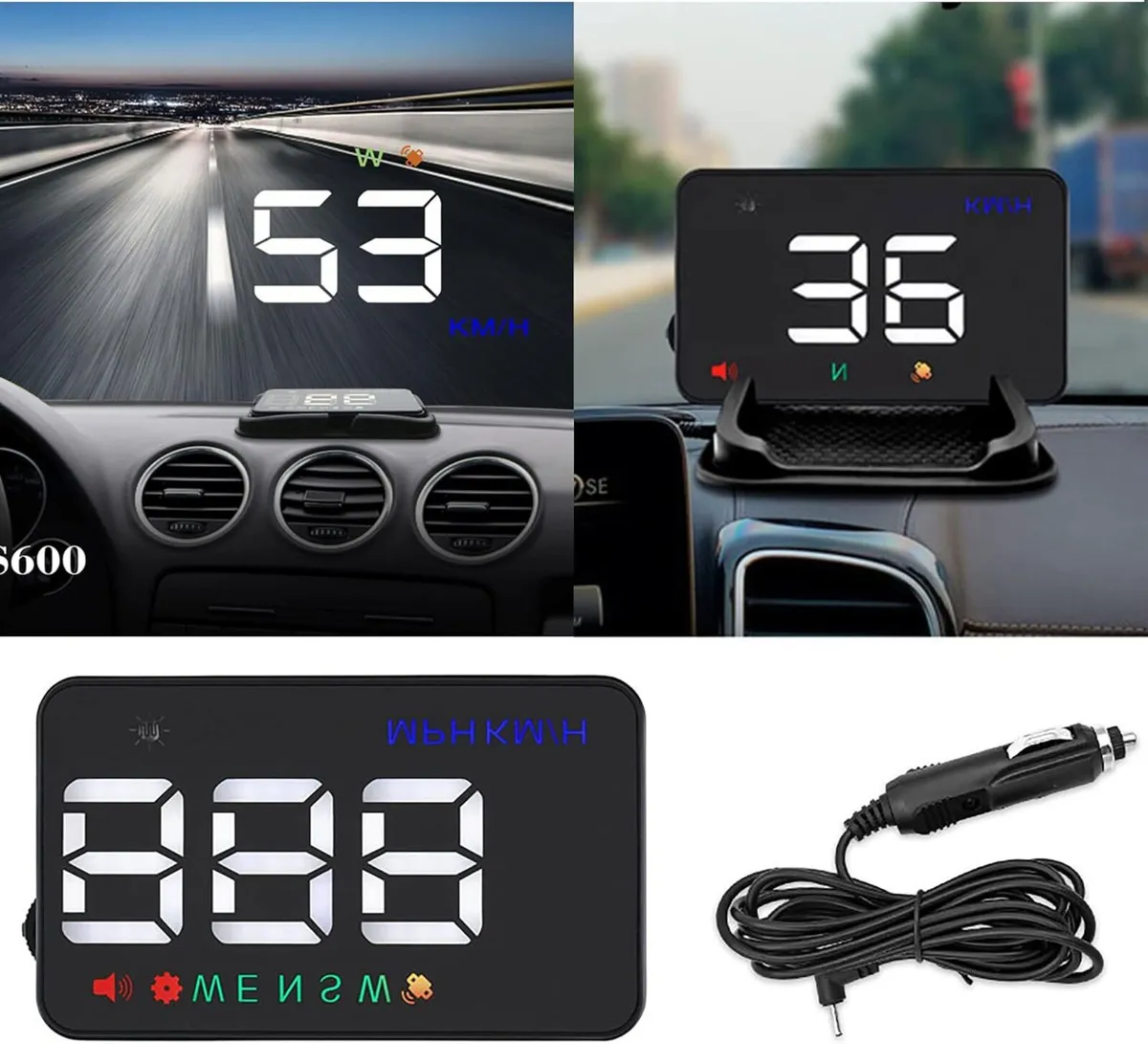 Large Font GPS Speed Display for Windshield - Image 1
