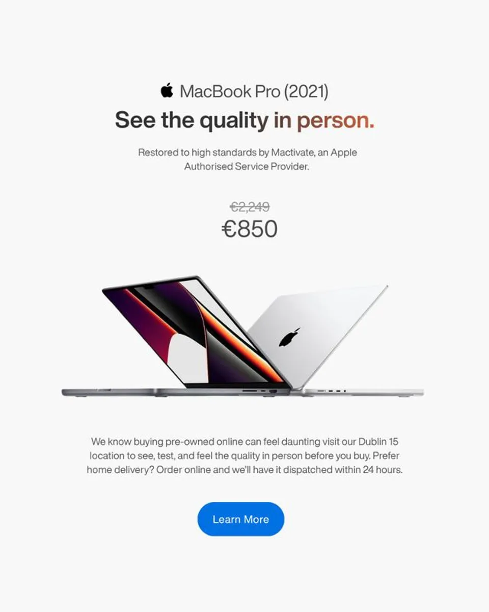 Apple Grade renewed MacBooks.
