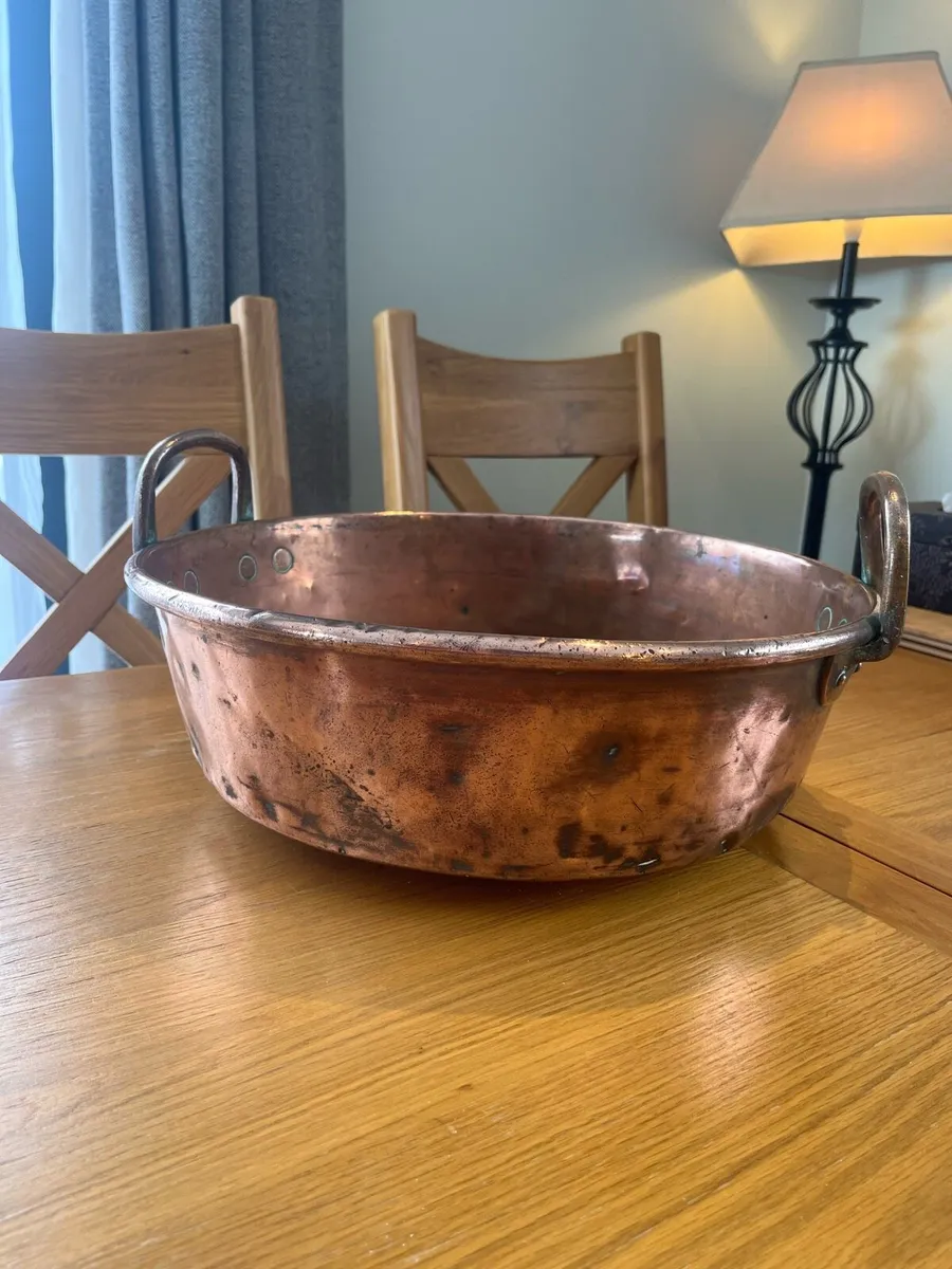 Antique Copper Preserve Pan - Image 3