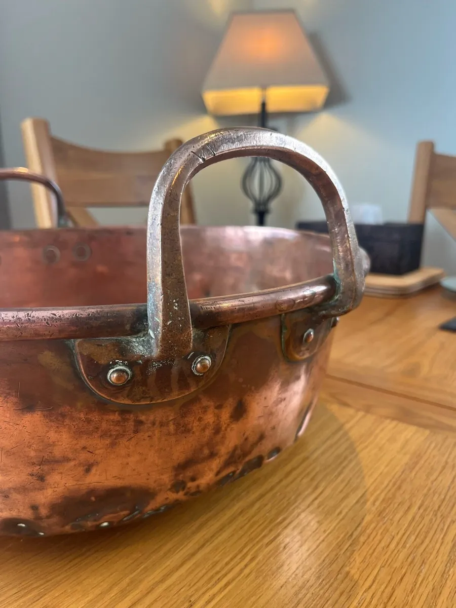 Antique Copper Preserve Pan - Image 4