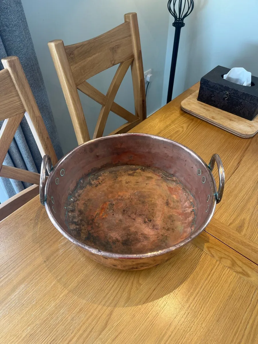 Antique Copper Preserve Pan - Image 2