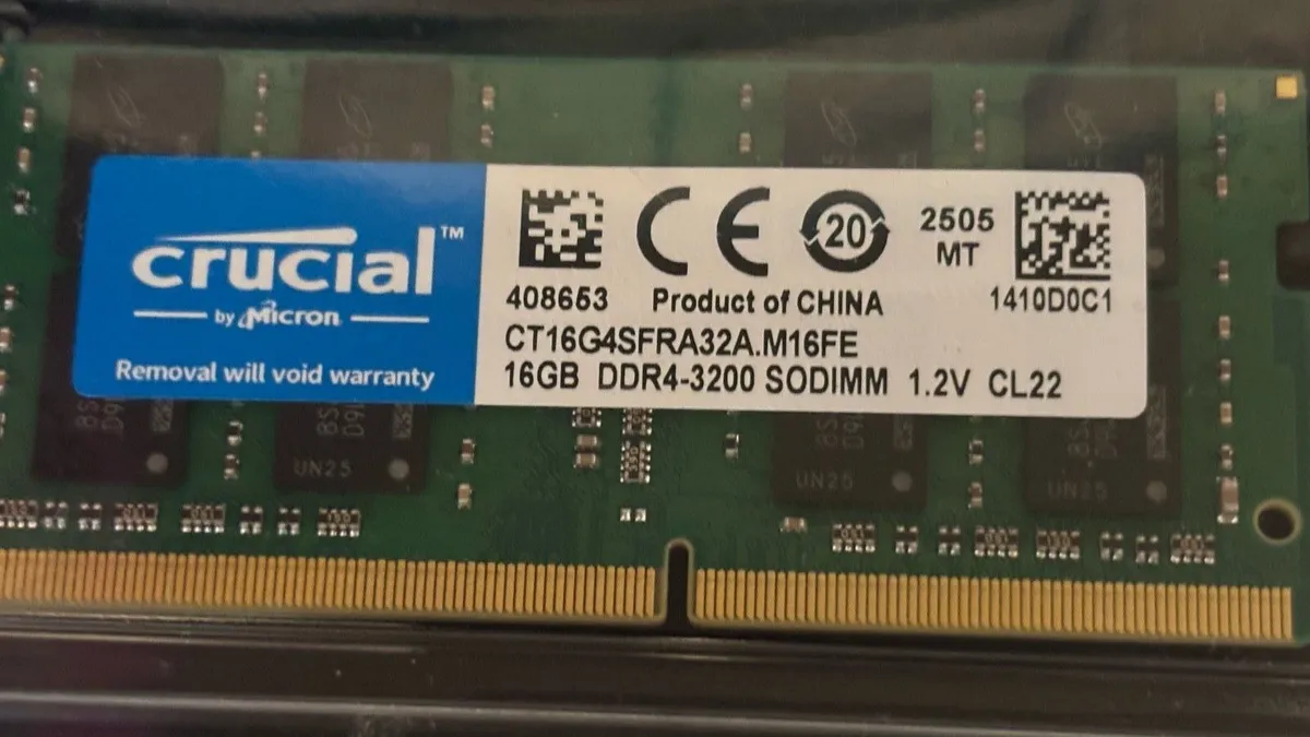 Crucial DDR4 SO-DIMM 16GB stick - Image 1