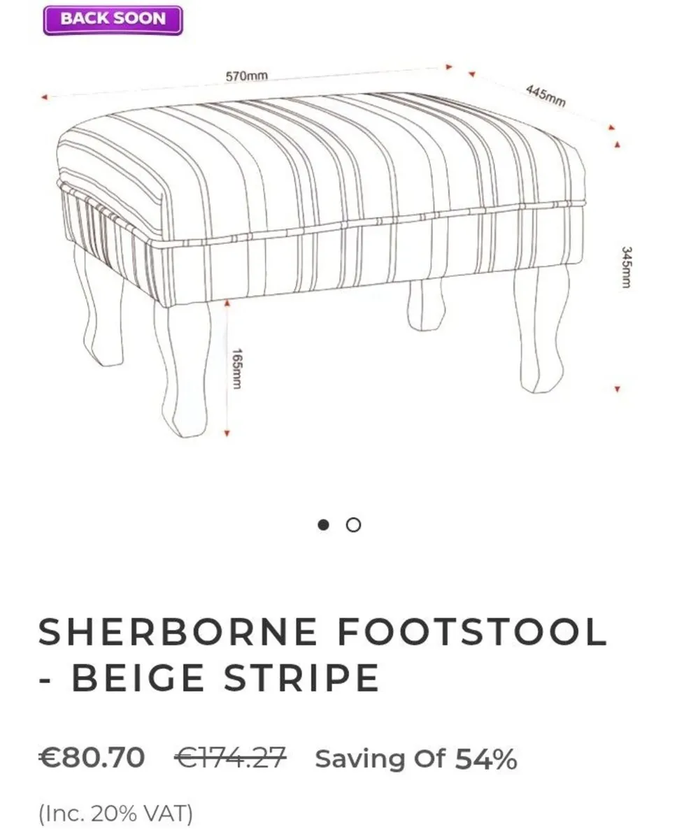 Quality Sherborne Comfortable Footstool - Image 2
