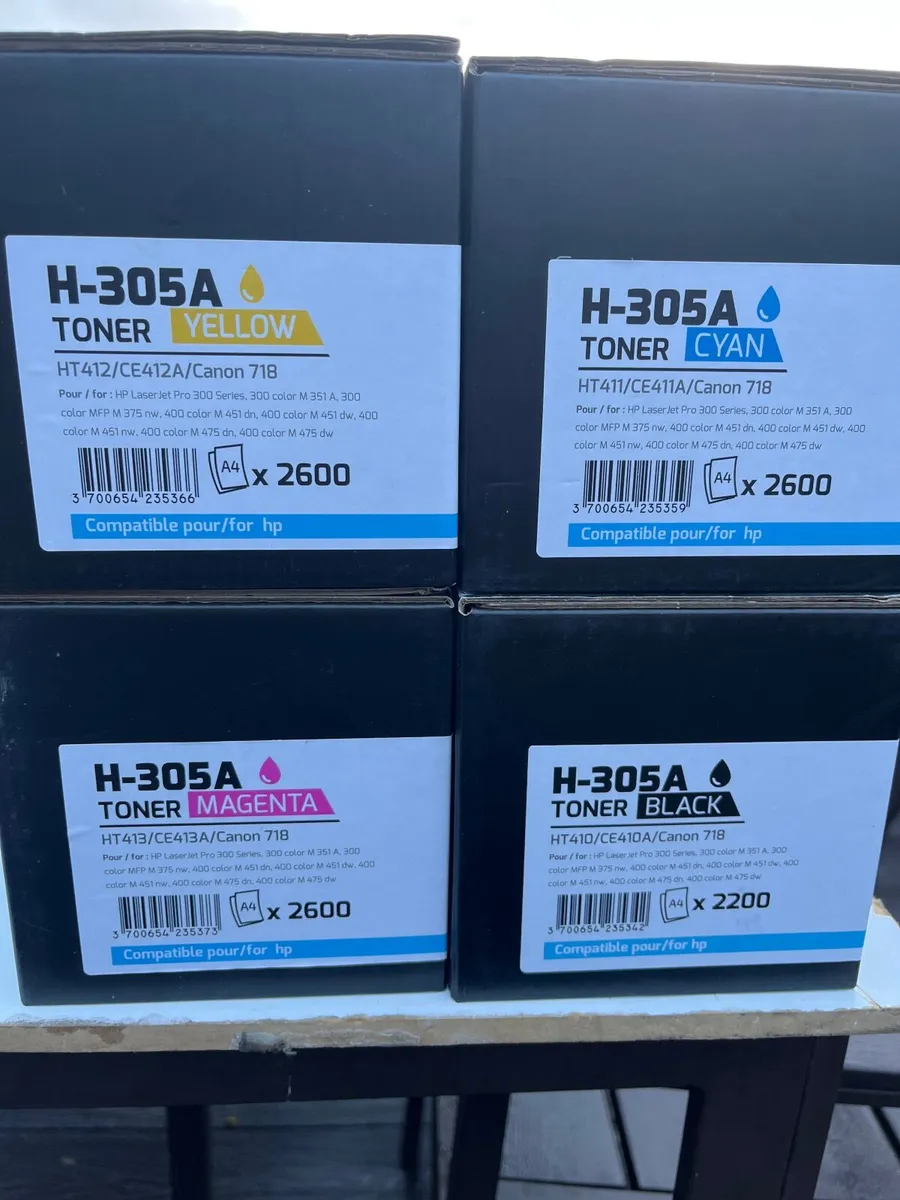 Set of Compatible HP 305A Colour Ink Toners