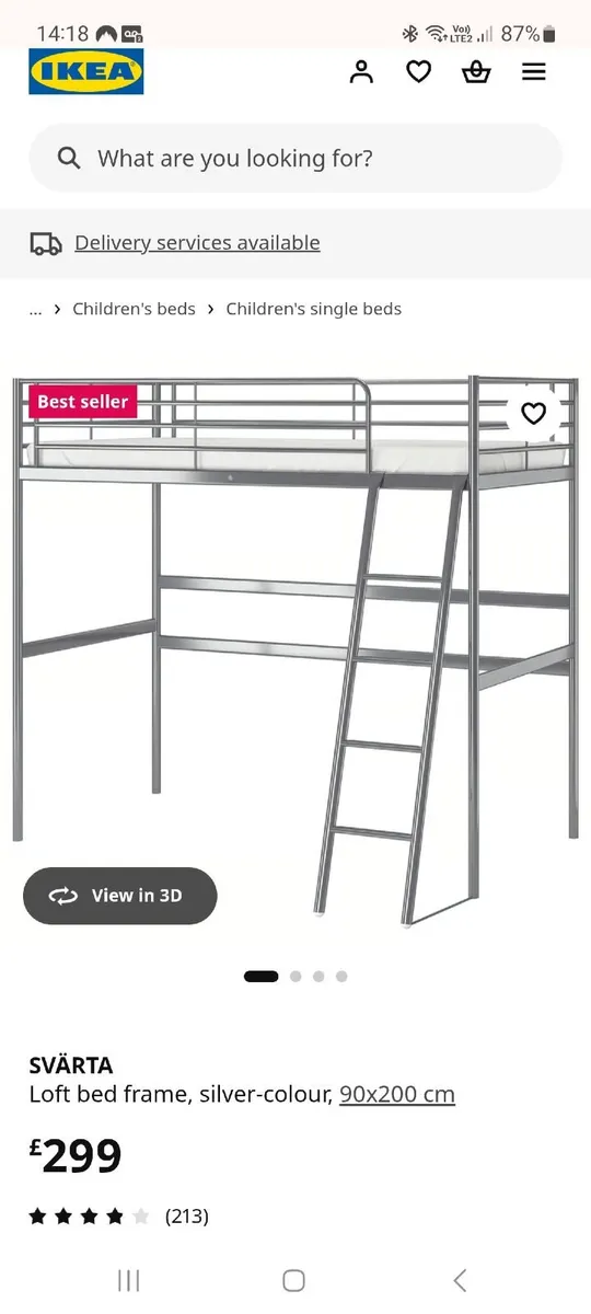 Ikea Svarta loft bed - Image 1