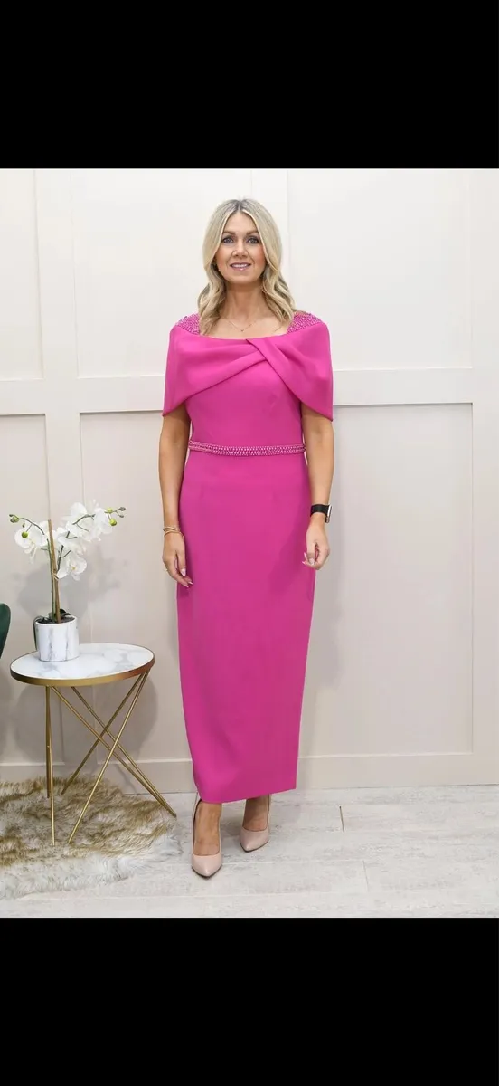 Couture Club Fuchsia Mother of the Bride Dress - Image 2