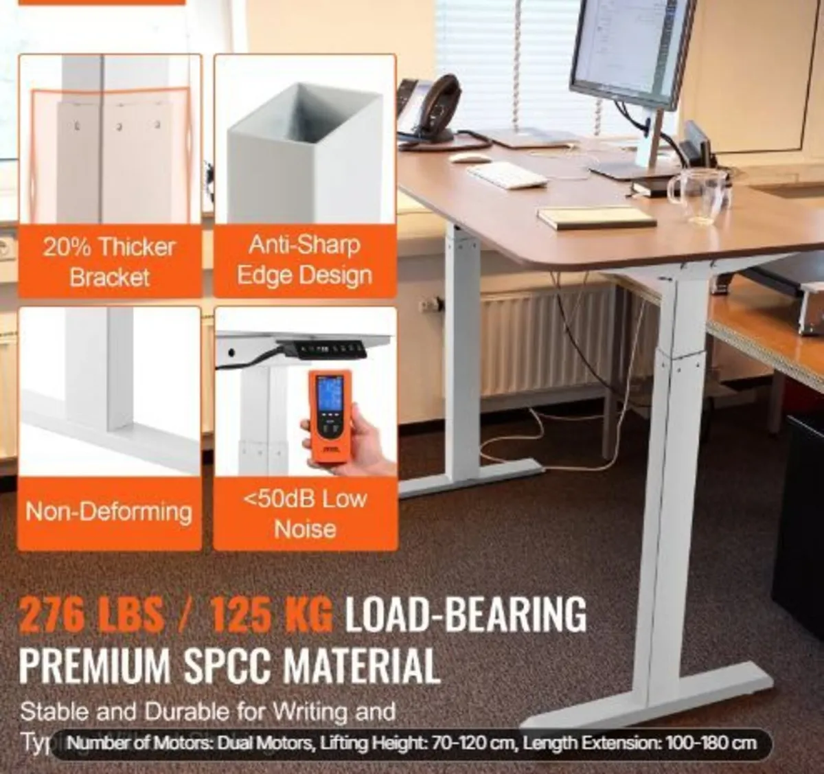 Standing Desk Frame Dual Motor, Adjustable - Image 2