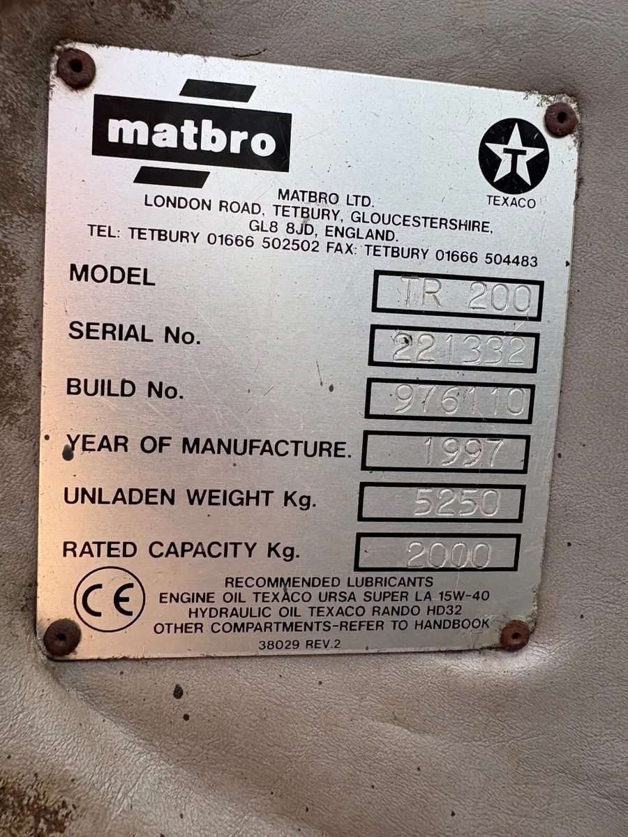 1997 Matbro TR200 - Image 3