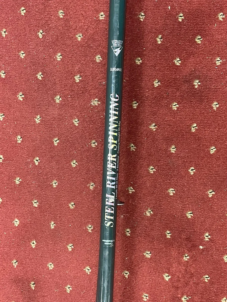 9ft Steel River Spinning Fishing Rod - Image 1