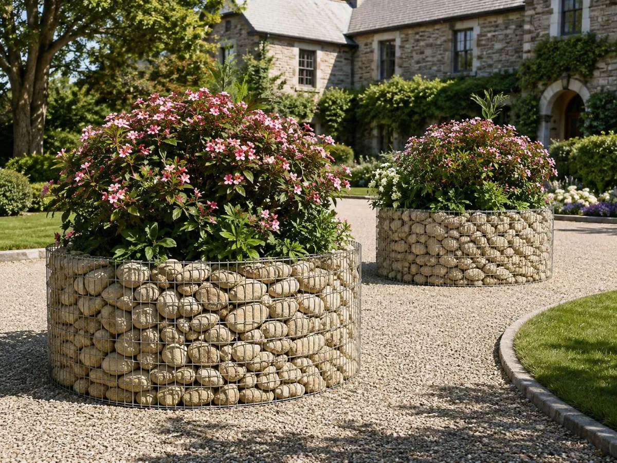 2 x Round Gabions (90x40) FREE Delivery - Image 1