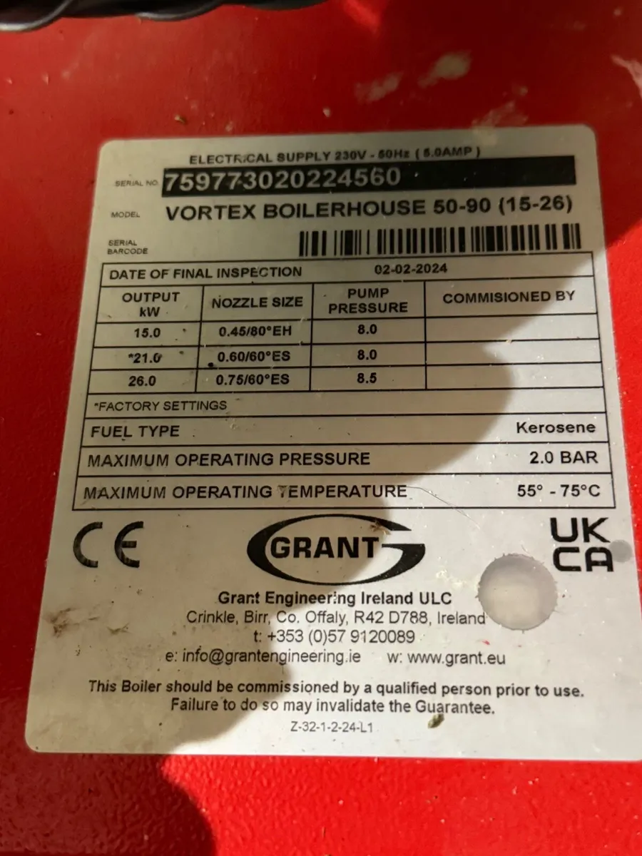 Grant boiler - 2024 - Image 2