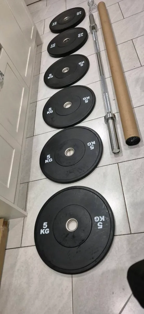 Brand new olympic bumper weight lifting set A - Image 4