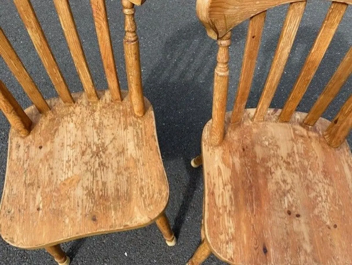 Pine kitchen chairs - Image 1