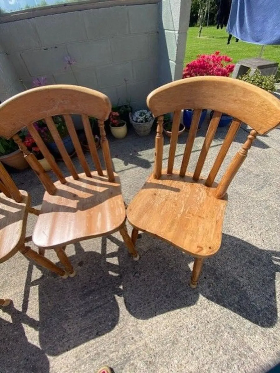 Pine kitchen chairs - Image 2