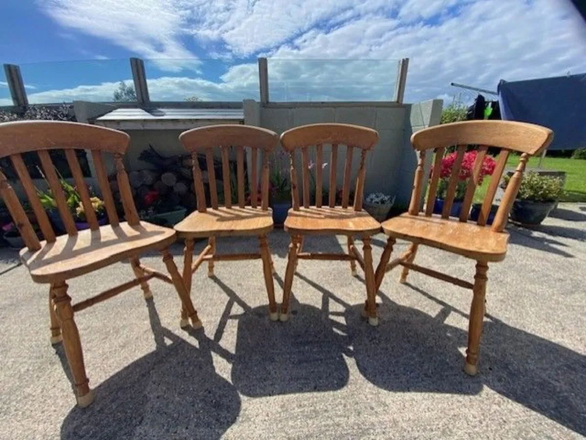 Pine kitchen chairs - Image 3