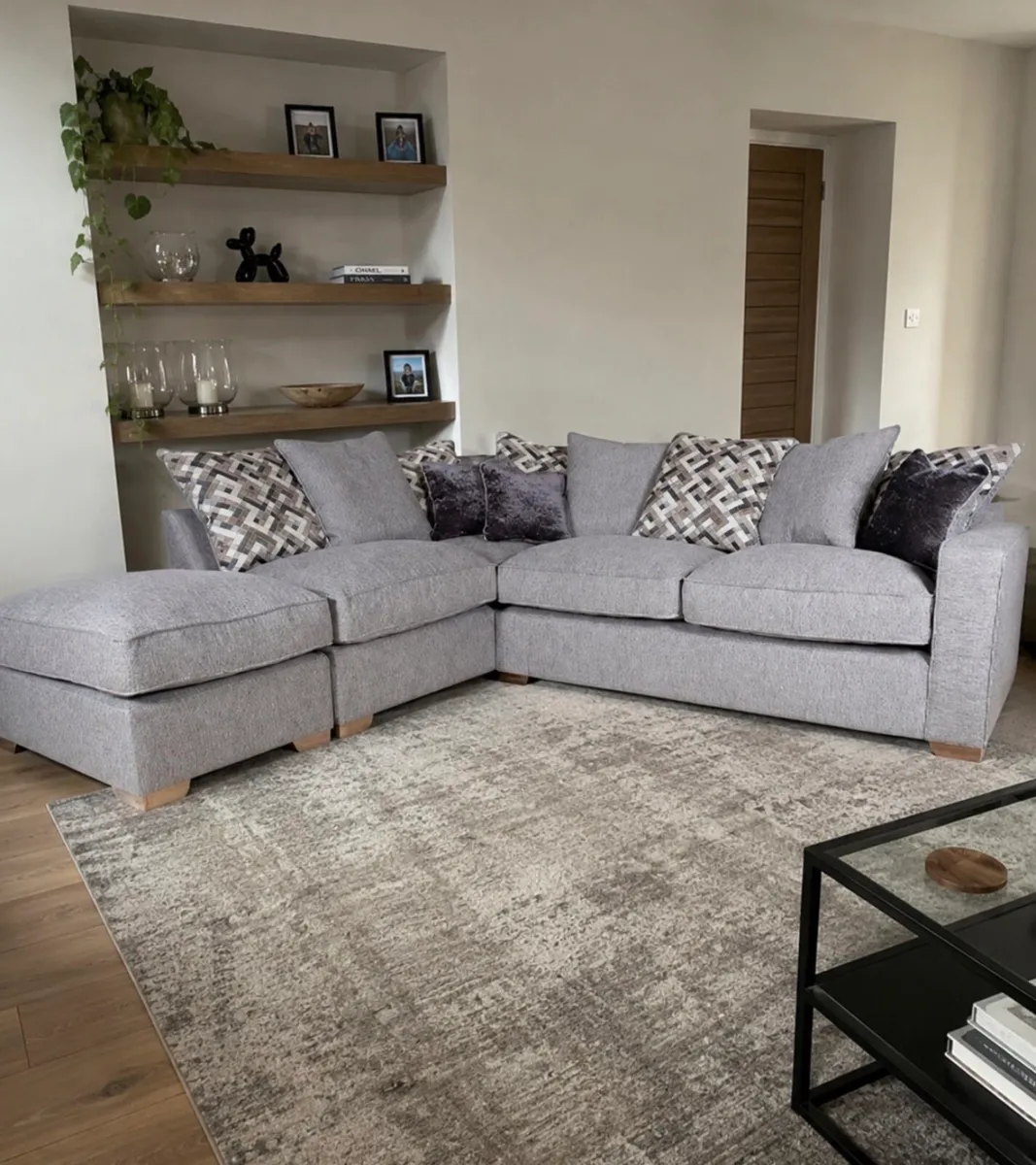 Lovely Grey Corner Sofa