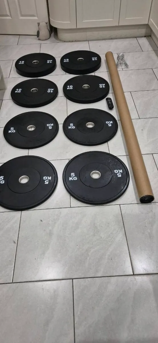 Brand new olympic bumper weight lifting set D - Image 4