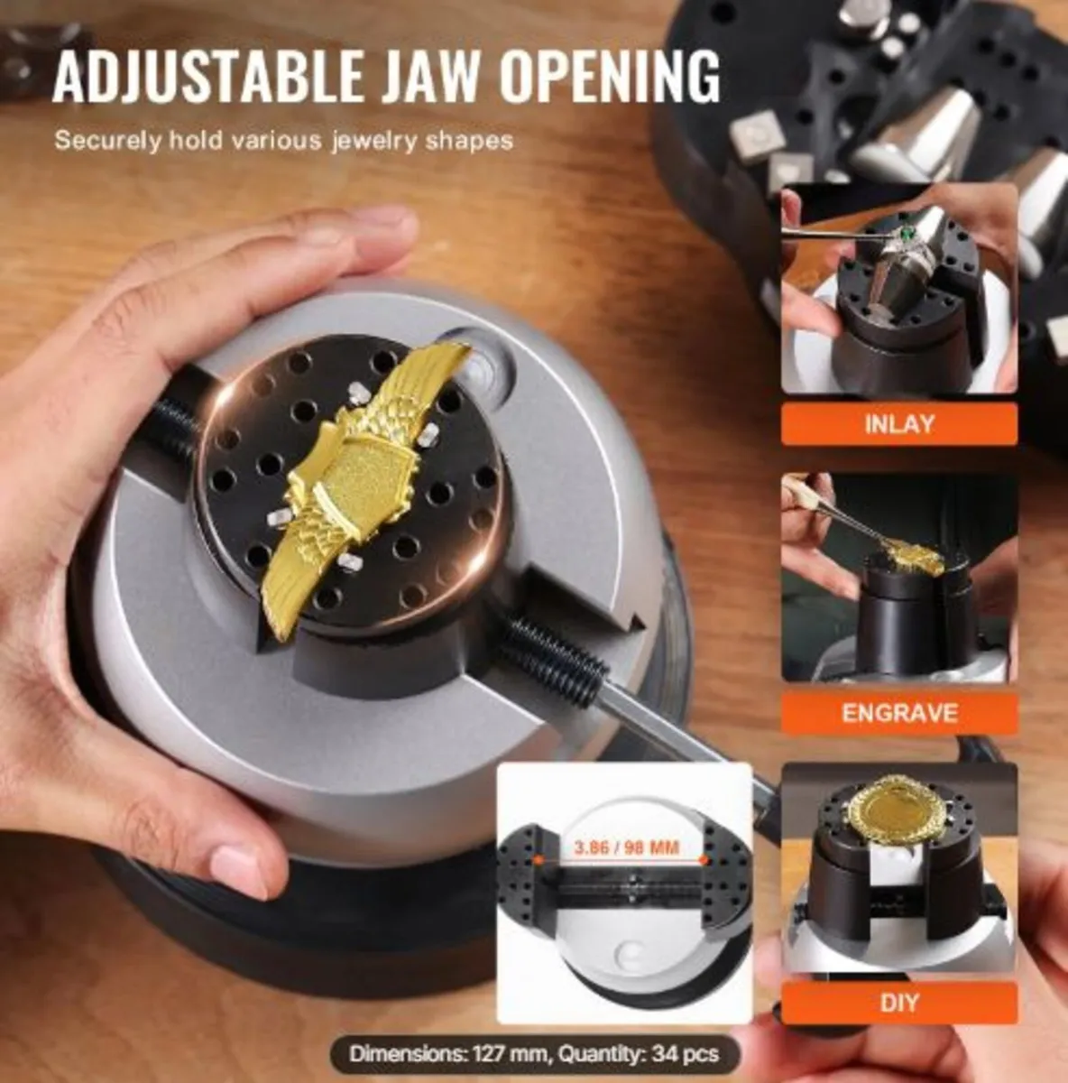 Ball Vise, 5" Engraving Setting Tool,360° Rotation - Image 4