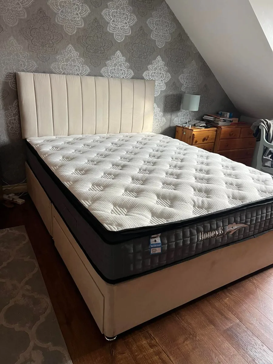 Divan Double & King Size Bed Frame With Mattress - Image 2