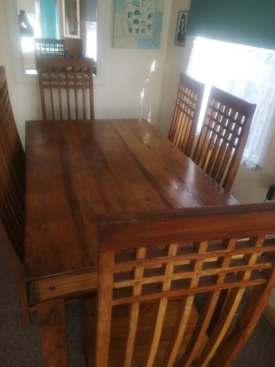 7,piece dining set 150 x 90 - Image 4
