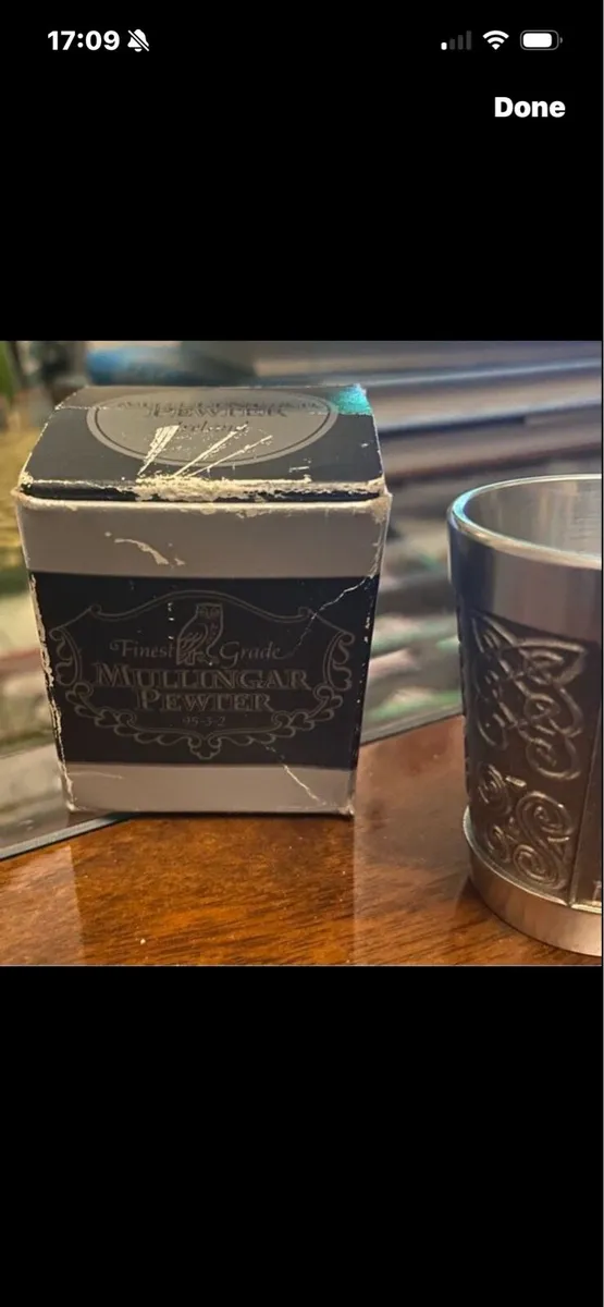 Mullingar Pewter Celtic Whisky Shot / measure - Image 2