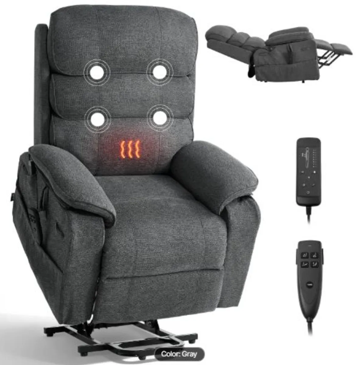 Power Lift Recliner Chair, Dual Motor, Medium - Image 1