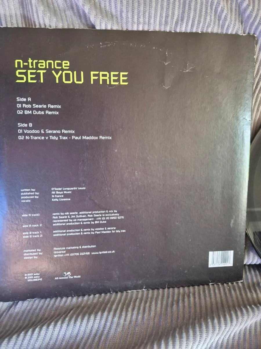 N-Trance - Set You Free (2001 Remixes) 12" Vinyl - Image 3