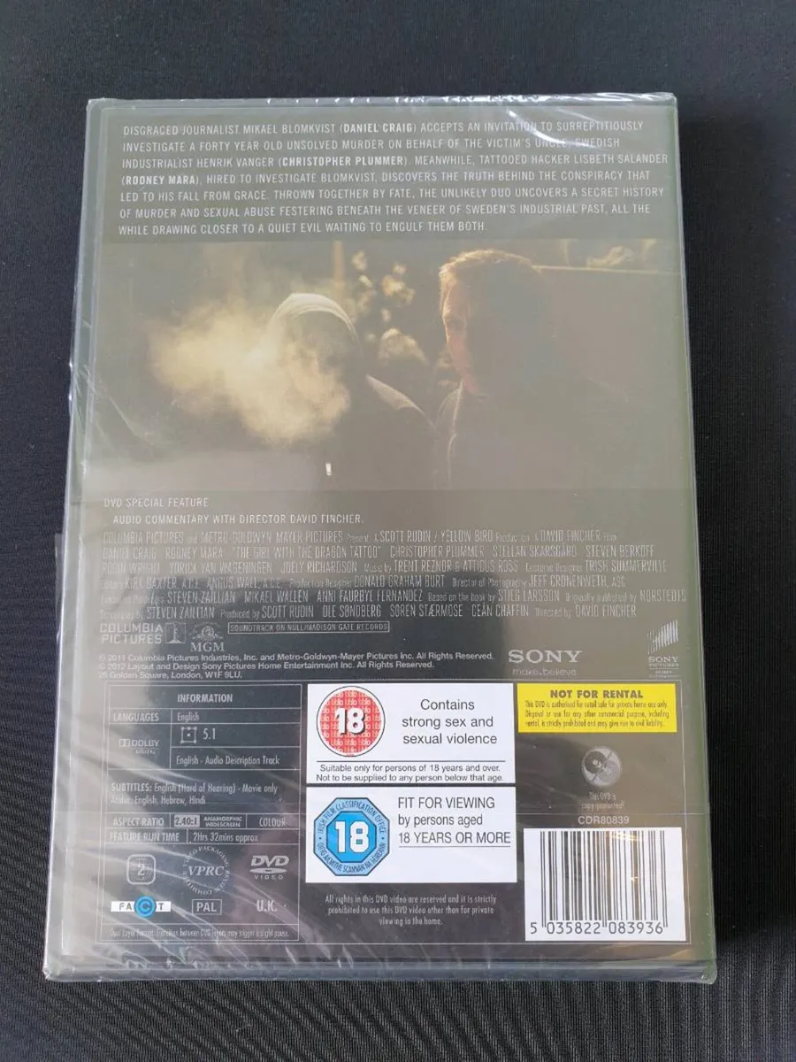 The Girl with the Dragon Tattoo DVD Stieg Larsson - Image 2