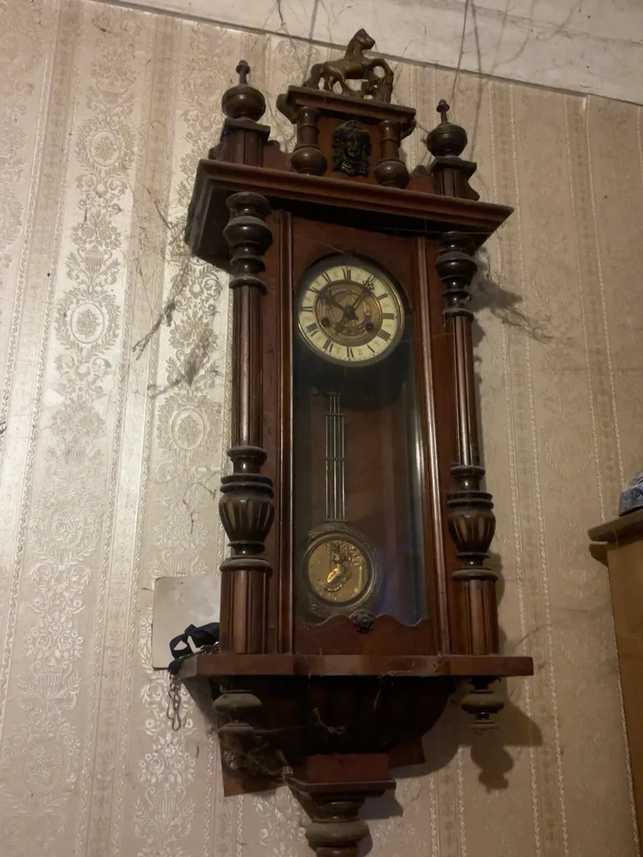 Antique German Vienna  wall clock - Image 1
