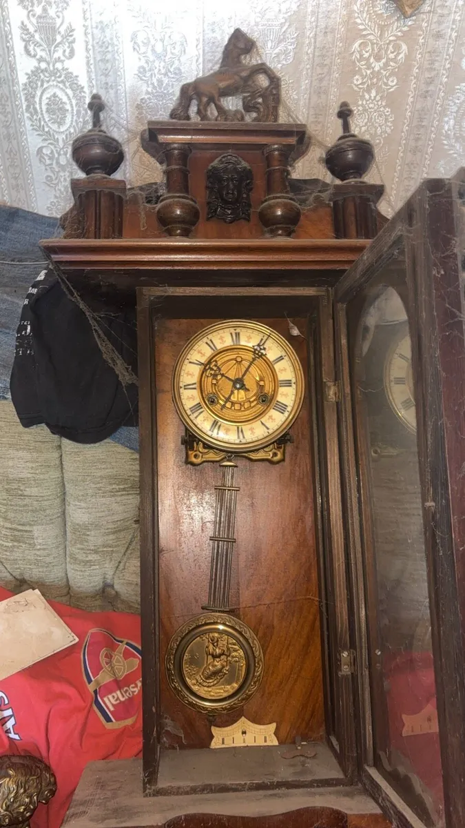 Antique German Vienna  wall clock - Image 3