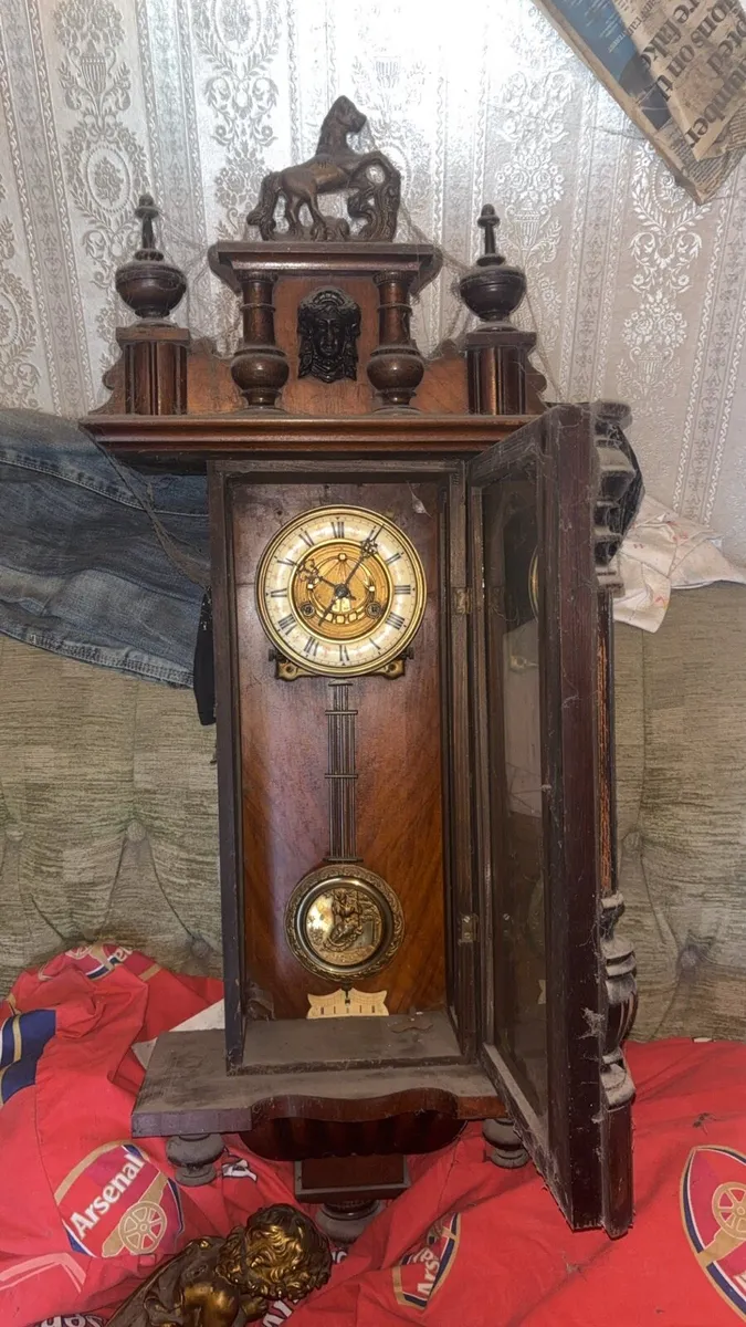 Antique German Vienna  wall clock - Image 4