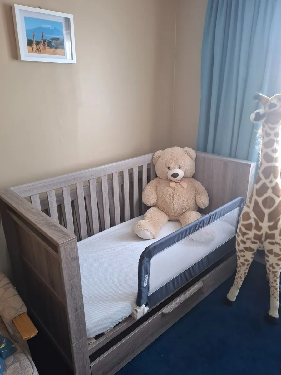 Mamas & Papas Franklin Cot Bed - Grey - Excellent - Image 1