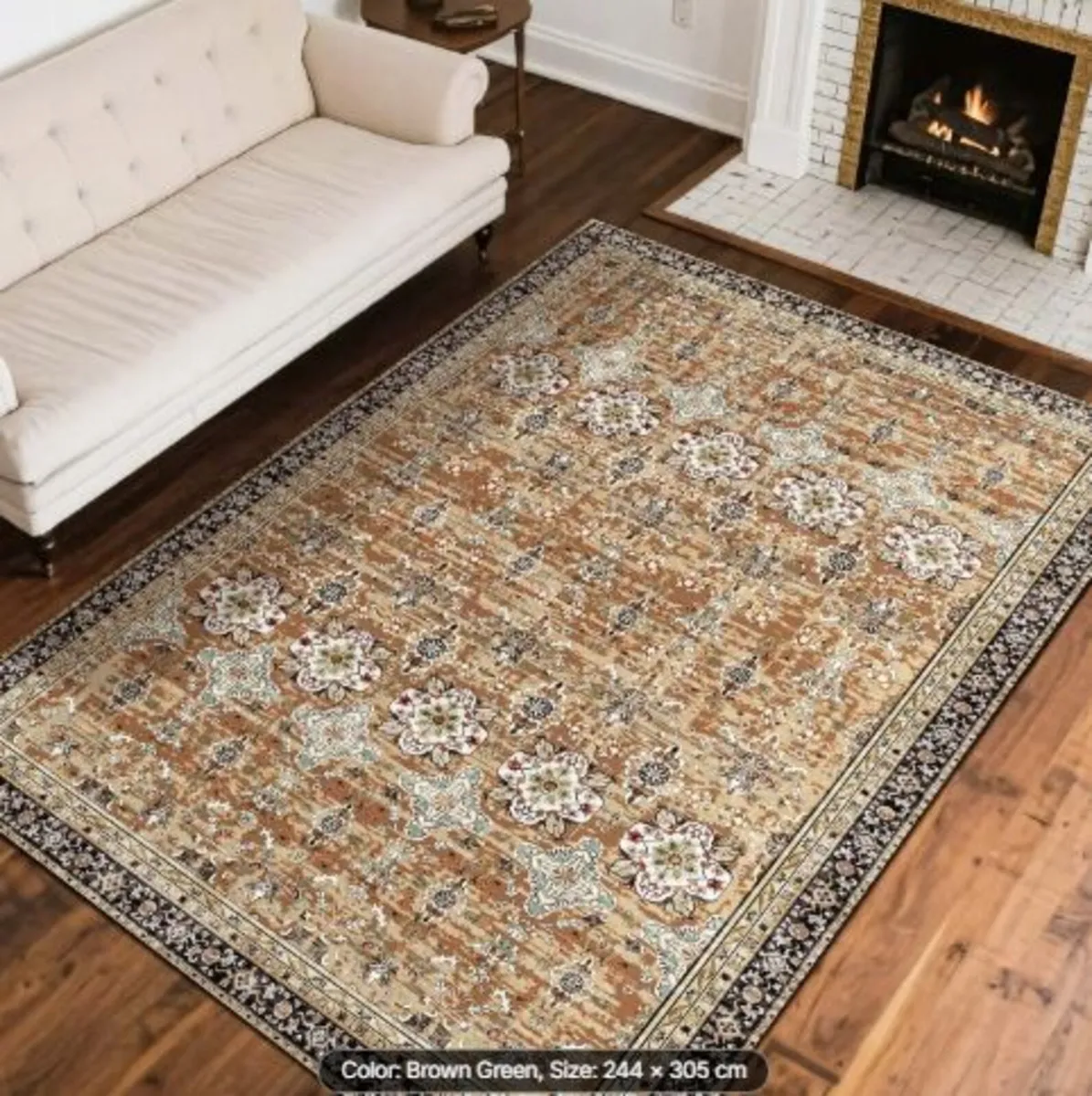 Area Rug, 8 x 10 ft Large Washable Rug, Non-Slip - Image 3