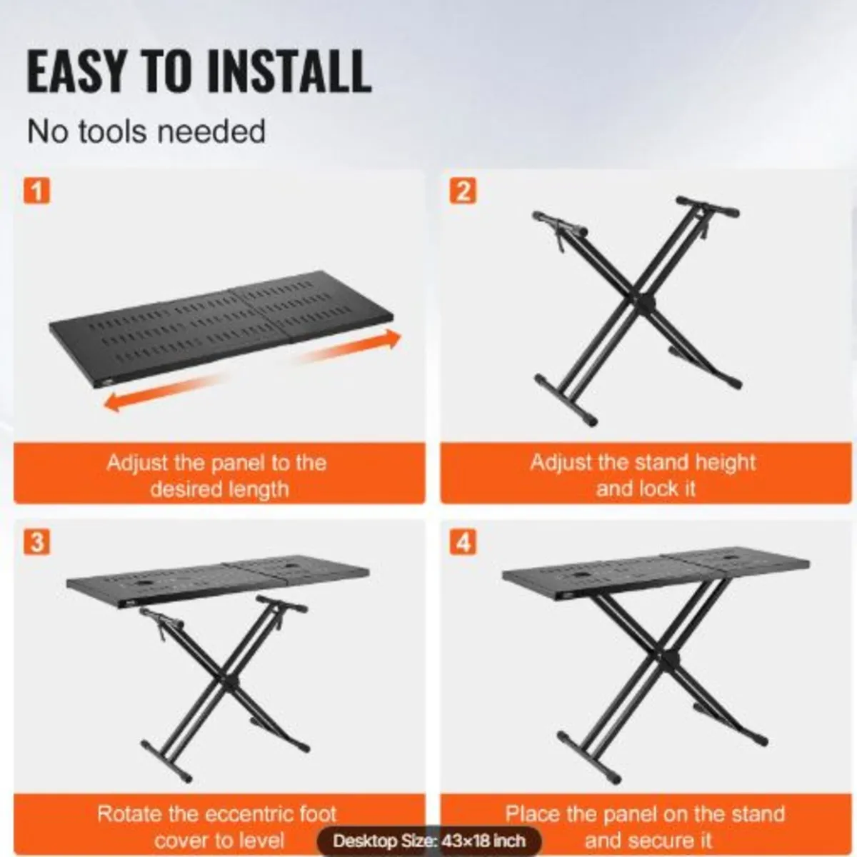 DJ Table Stand,(32"-43") x 18" Portable DJ Laptop - Image 3