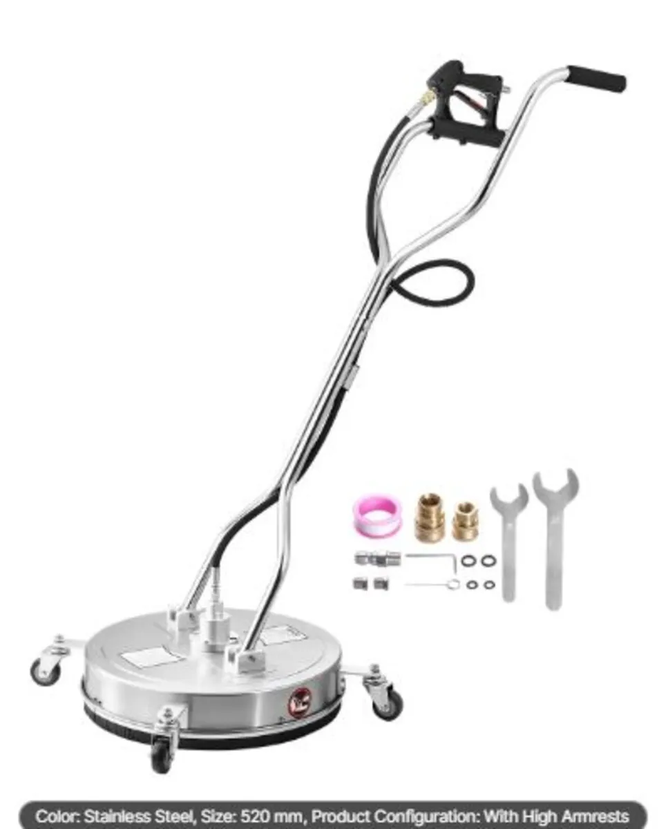 20" Pressure Washer Surface Cleaner, Stainless - Image 1